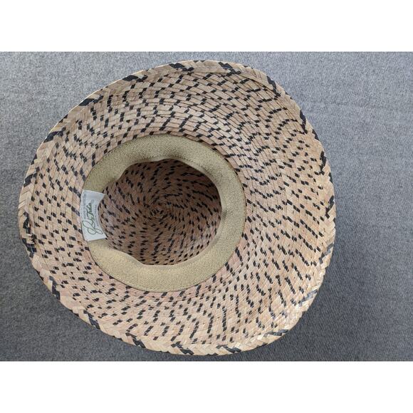 Tula Austin Straw Woven hat Sun Beach Wide Brim One Size Made In Mexico EUC - Picture 3 of 6